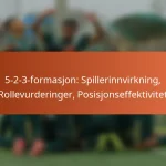 5-2-3-formasjon: Spillerinnvirkning, Rollevurderinger, Posisjonseffektivitet