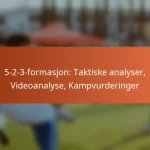 5-2-3-formasjon: Taktiske analyser, Videoanalyse, Kampvurderinger